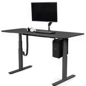 Mojo Gamer Pro Bundle: Standing Gaming Desk + 5 Accessories Non Epicor Gaming Desk Carbon Fiber / 69.5x28.75 / Black Base