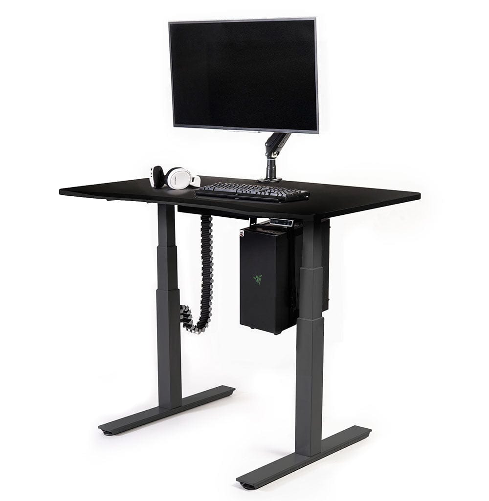 Mojo Gamer Pro Bundle: Standing Gaming Desk + 5 Accessories Non Epicor Gaming Desk Matte Lux Black / 45.5x27 / Black Base