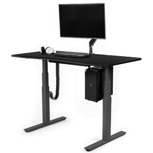 Mojo Gamer Pro Bundle: Standing Gaming Desk + 5 Accessories Non Epicor Gaming Desk Matte Lux Black / 57.5x27 / Black Base
