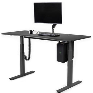 Mojo Gamer Pro Bundle: Standing Gaming Desk + 5 Accessories Non Epicor Gaming Desk Matte Lux Charcoal / 69.5x28.75 / Black Base