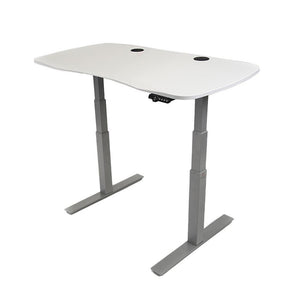 48x30 Electric Height Adjustable Desk - Frame Color: Gray - Desktop Color: White
