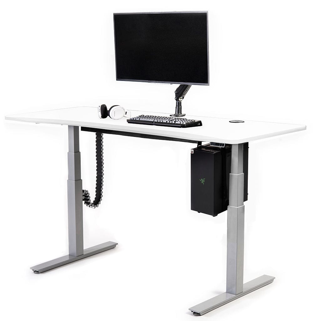 Mojo Gamer Pro Bundle: Standing Gaming Desk + 5 Accessories Non Epicor Gaming Desk Classic White / 69.5x28.75 / Gray Base