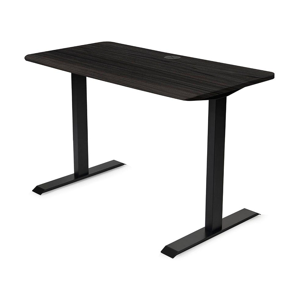 48x24 Side Table Fixed Height - Frame Color: Black - Desktop Color: Obsidian Oak