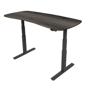 72x30 Electric Height Adjustable Desk - Frame Color: Black - Desktop Color: Weathered Oak