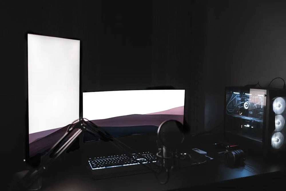 What are recent developments in gaming desk setups?