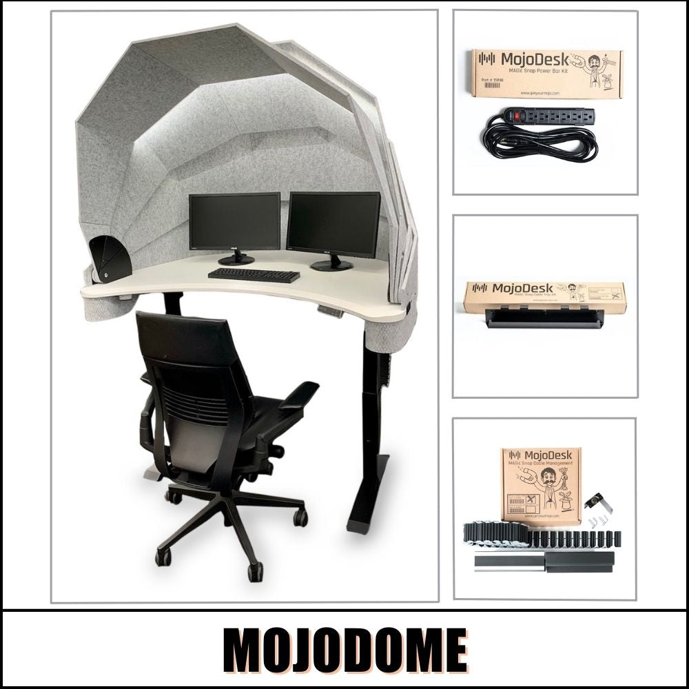 MojoDome - Standing Desk + Acoustic Panels