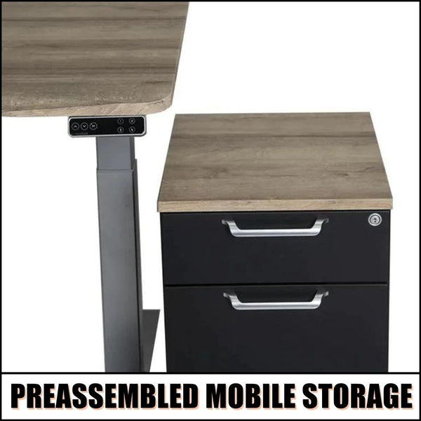 URTR Black 3-Drawer Mobile File Cabinet, Under Desk Metal Rolling