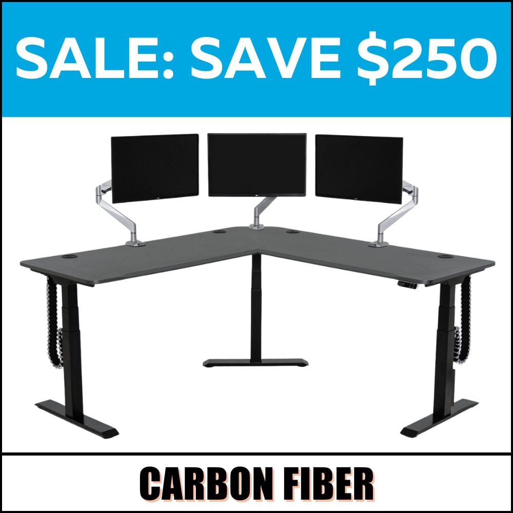 MojoDesk 3 Leg Corner (M3-L): L-Shaped Standing Desk MojoDesk L-Shaped Corner Standing Desk