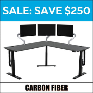 MojoDesk 3 Leg Corner (M3-L): L-Shaped Standing Desk MojoDesk L-Shaped Corner Standing Desk