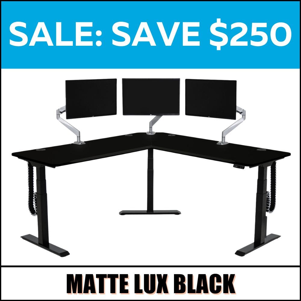 MojoDesk 3 Leg Corner (M3-L): L-Shaped Standing Desk MojoDesk L-Shaped Corner Standing Desk