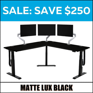 MojoDesk 3 Leg Corner (M3-L): L-Shaped Standing Desk MojoDesk L-Shaped Corner Standing Desk