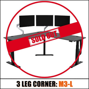 MojoDesk 3 Leg Corner (M3-L): L-Shaped Standing Desk MojoDesk L-Shaped Corner Standing Desk