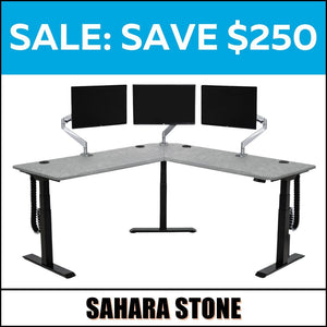 MojoDesk 3 Leg Corner (M3-L): L-Shaped Standing Desk MojoDesk L-Shaped Corner Standing Desk