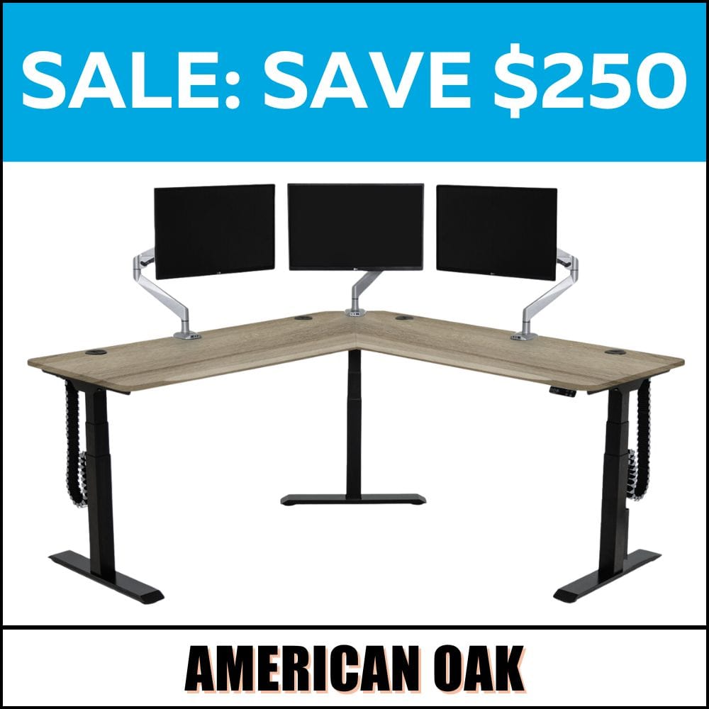 MojoDesk 3 Leg Corner (M3-L): L-Shaped Standing Desk MojoDesk L-Shaped Corner Standing Desk