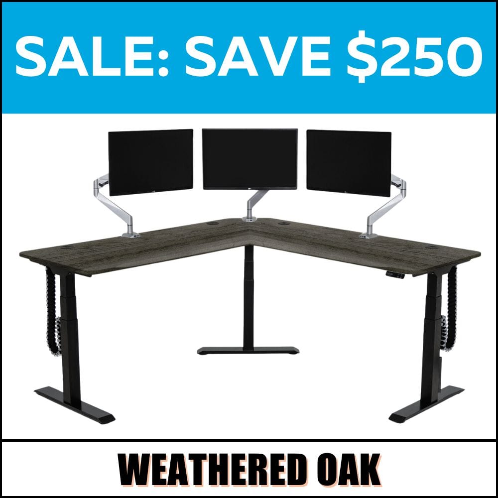 MojoDesk 3 Leg Corner (M3-L): L-Shaped Standing Desk MojoDesk L-Shaped Corner Standing Desk