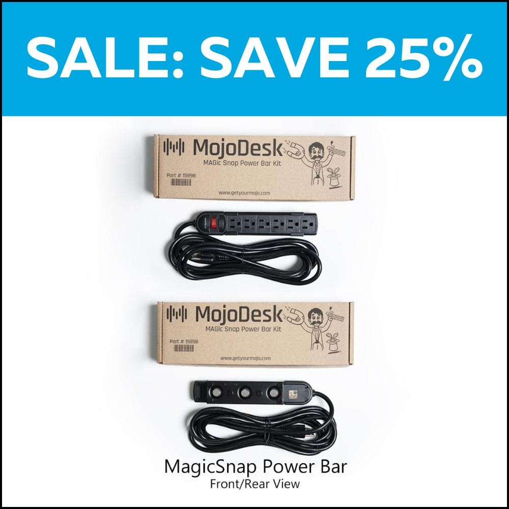 MAGicSnap Magnetic 6 Outlet Power Bar MojoDesk Cable Management