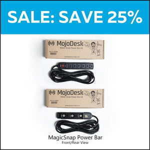 MAGicSnap Magnetic 6 Outlet Power Bar MojoDesk Cable Management