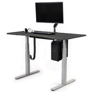 Mojo Gamer Pro Bundle: Standing Gaming Desk + 5 Accessories Non Epicor Gaming Desk Carbon Fiber / 57.5x27 / Gray Base