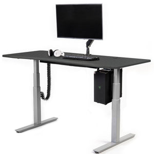 Mojo Gamer Pro Bundle: Standing Gaming Desk + 5 Accessories Non Epicor Gaming Desk Carbon Fiber / 69.5x28.75 / Gray Base
