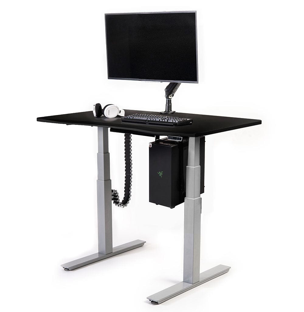 Mojo Gamer Pro Bundle: Standing Gaming Desk + 5 Accessories Non Epicor Gaming Desk Matte Lux Black / 45.5x27 / Gray Base