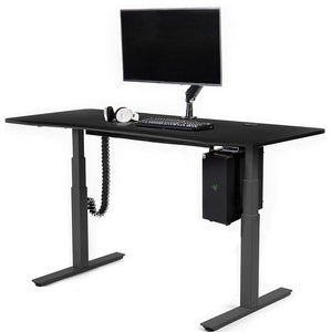 Mojo Gamer Pro Bundle: Standing Gaming Desk + 5 Accessories Non Epicor Gaming Desk Matte Lux Black / 69.5x28.75 / Black Base