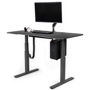 Mojo Gamer Pro Bundle: Standing Gaming Desk + 5 Accessories Non Epicor Gaming Desk Matte Lux Charcoal / 57.5x27 / Black Base
