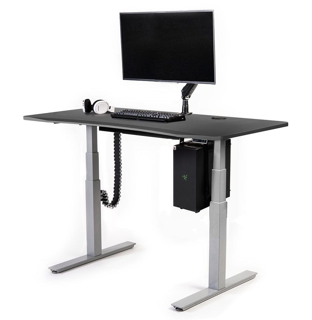 Mojo Gamer Pro Bundle: Standing Gaming Desk + 5 Accessories Non Epicor Gaming Desk Matte Lux Charcoal / 57.5x27 / Gray Base