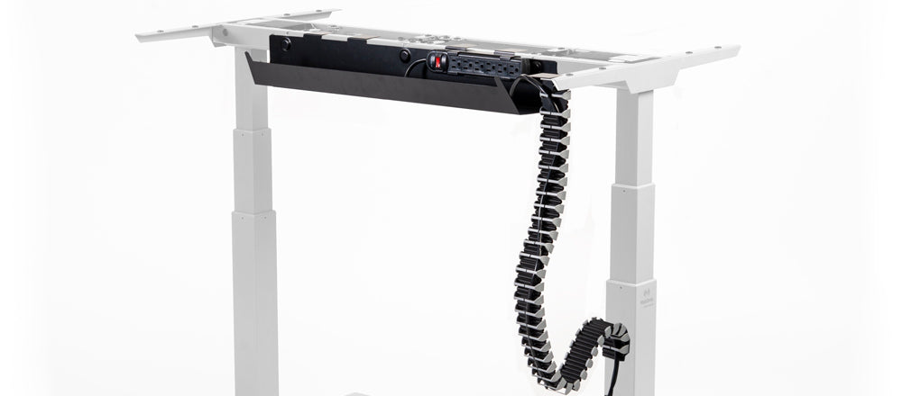 magnetic cable managment system for adjustable height standing desks 