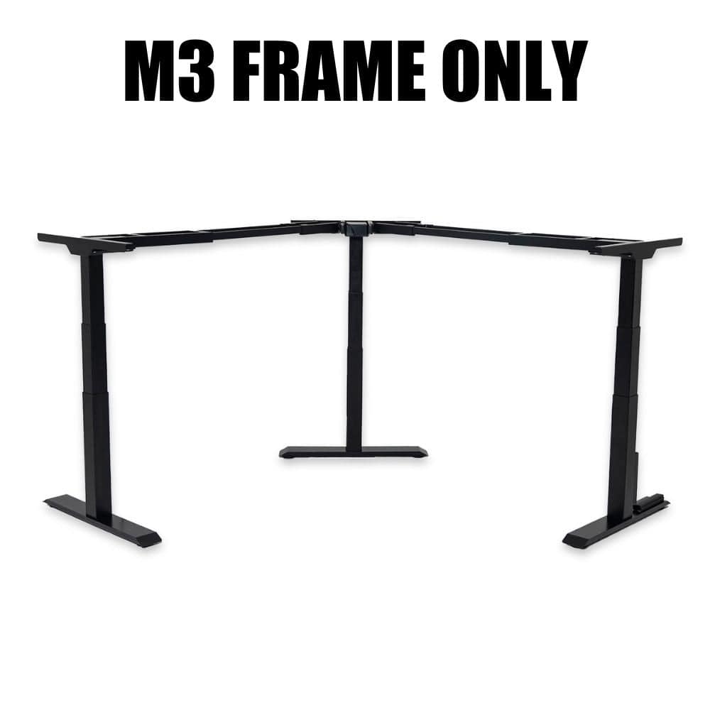 L-Shape 3-Leg Corner Sit-Stand Desk Frame Only: M3 - MojoDesk