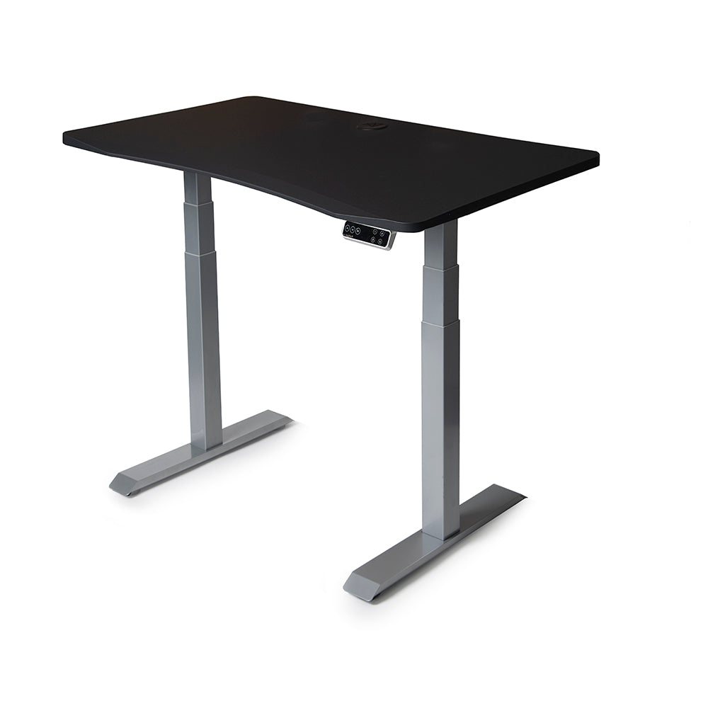 Mojo Gamer Pro: Sit-to-Stand Gaming Desk MojoDesk Gaming Desk Matte Lux Black / 46x27 / Gray Base