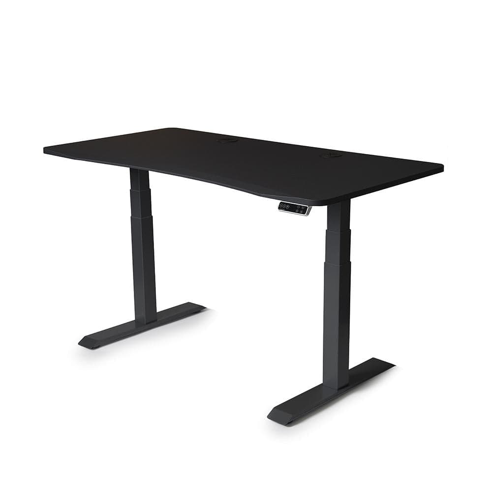 Cadence Bundle: Matte Lux Black Non Epicor Standing Desk Bundle 57.5X27 / Black Base / Matte Lux Black