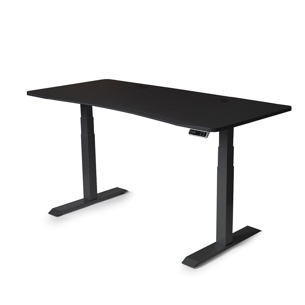 Cadence Bundle: Matte Lux Black Non Epicor Standing Desk Bundle 69.5x28.75 / Black Base / Matte Lux Black