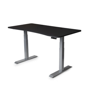 Cadence Bundle: Matte Lux Black Non Epicor Standing Desk Bundle 57.5X27 / Gray Base / Matte Lux Black