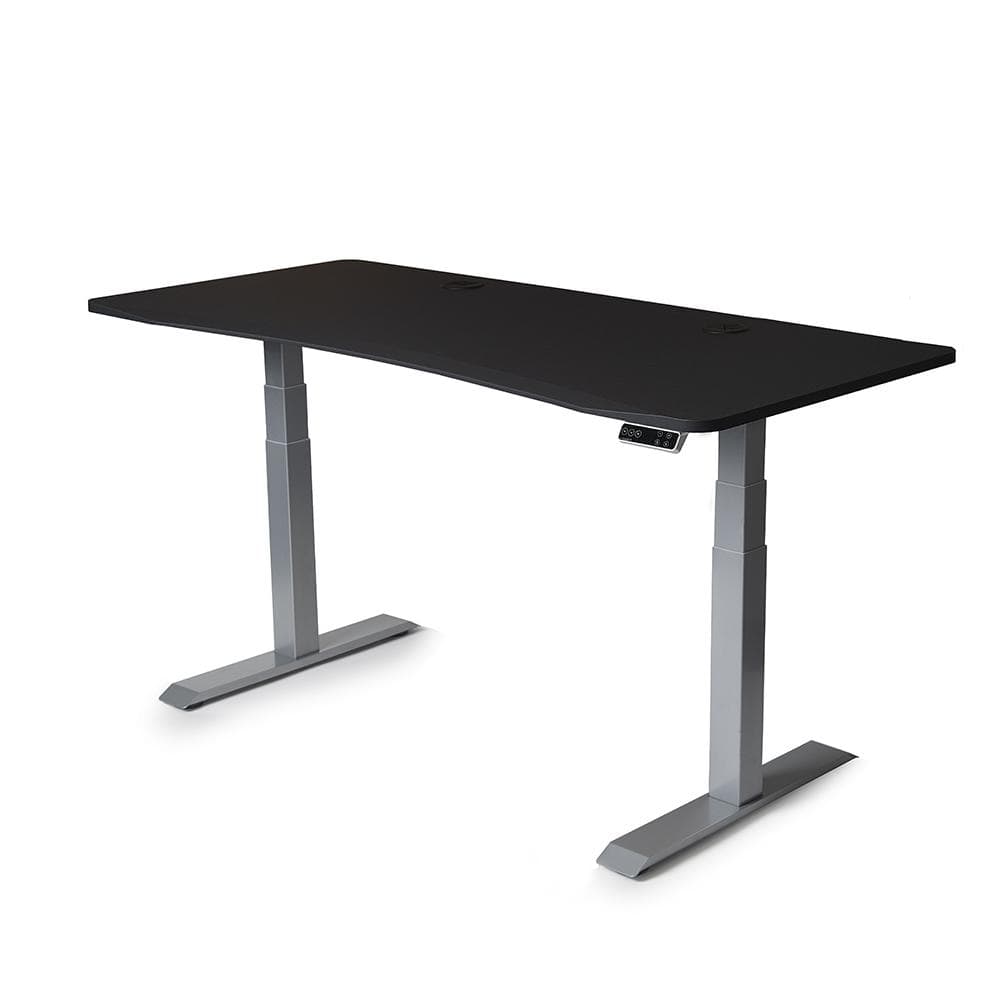 Cadence Bundle: Matte Lux Black Non Epicor Standing Desk Bundle 69.5x28.75 / Gray Base / Matte Lux Black