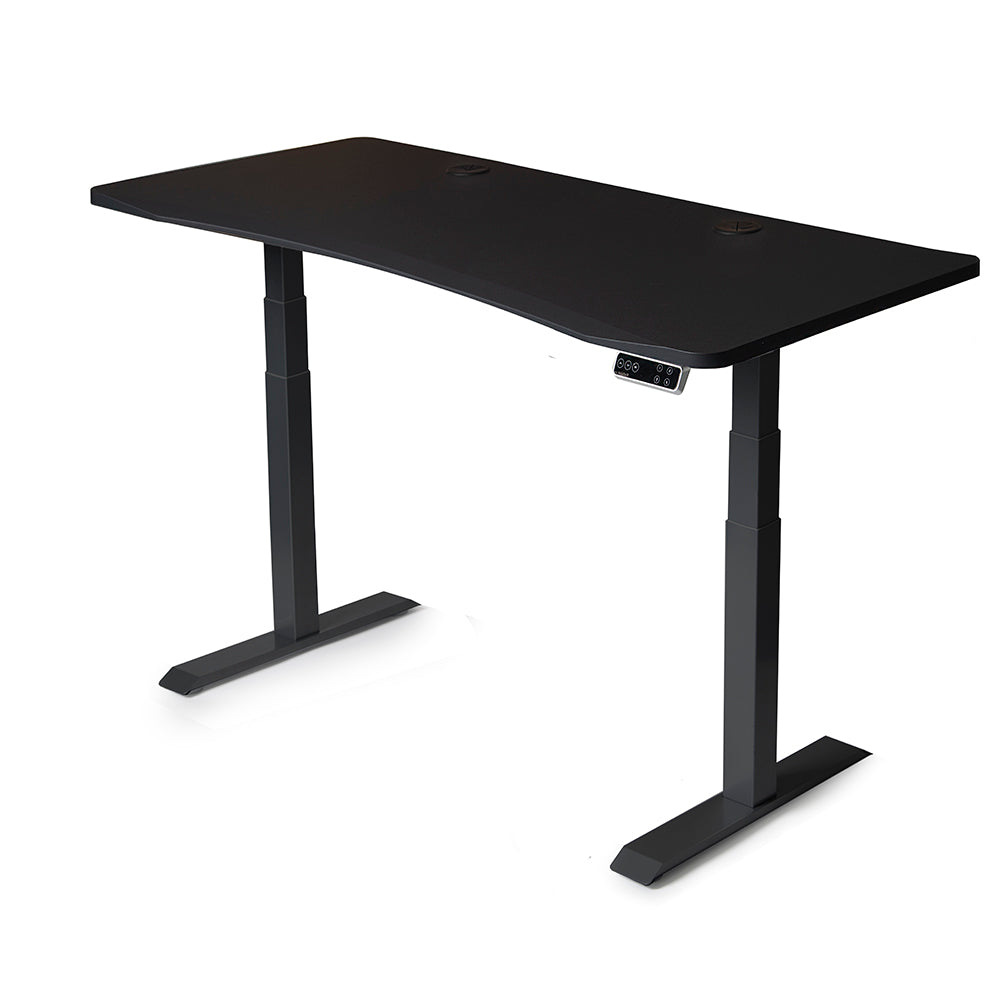 Mojo Gamer Pro: Sit-to-Stand Gaming Desk MojoDesk Gaming Desk Matte Lux Black / 70x29 / Black Base