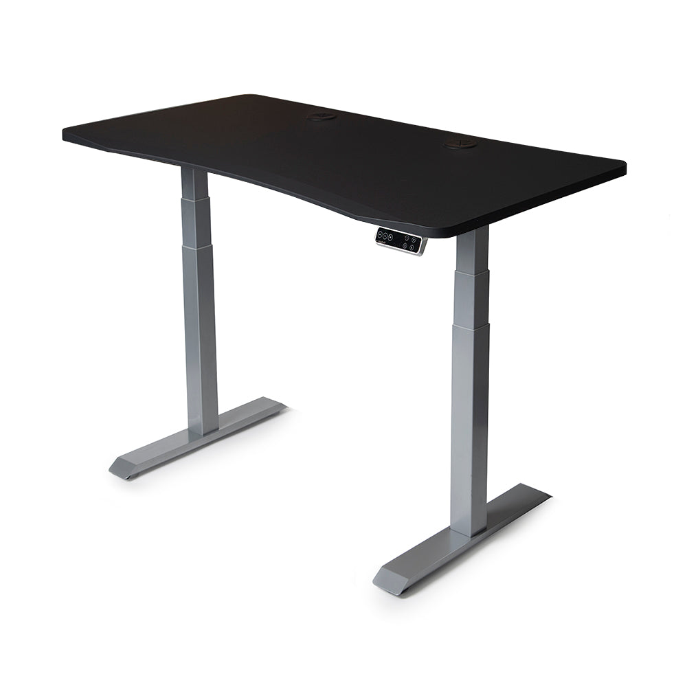 Mojo Gamer Pro: Sit-to-Stand Gaming Desk MojoDesk Gaming Desk Matte Lux Black / 58x27 / Gray Base