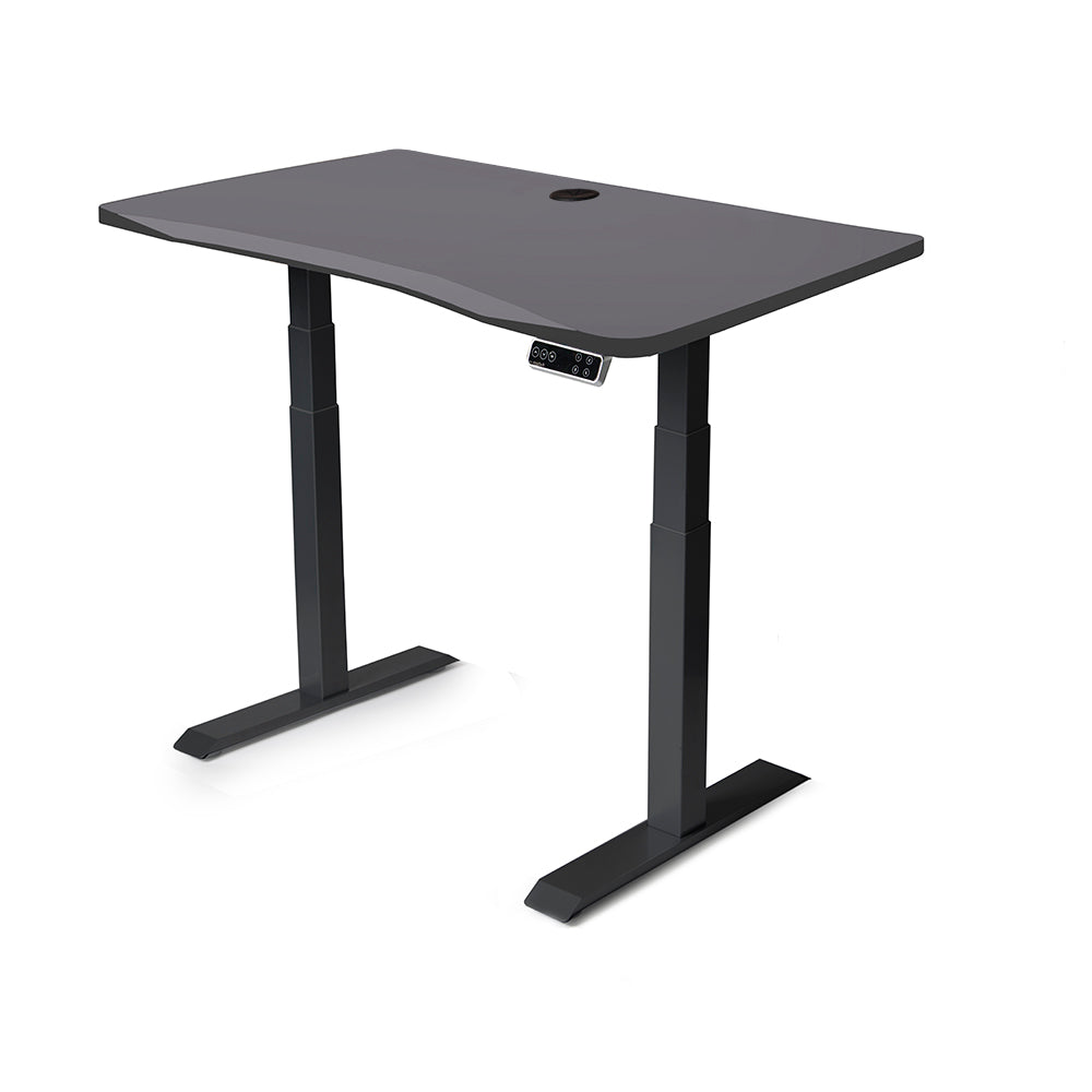 Mojo Gamer Pro: Sit-to-Stand Gaming Desk MojoDesk Gaming Desk Matte Lux Charcoal / 46x27 / Black Base