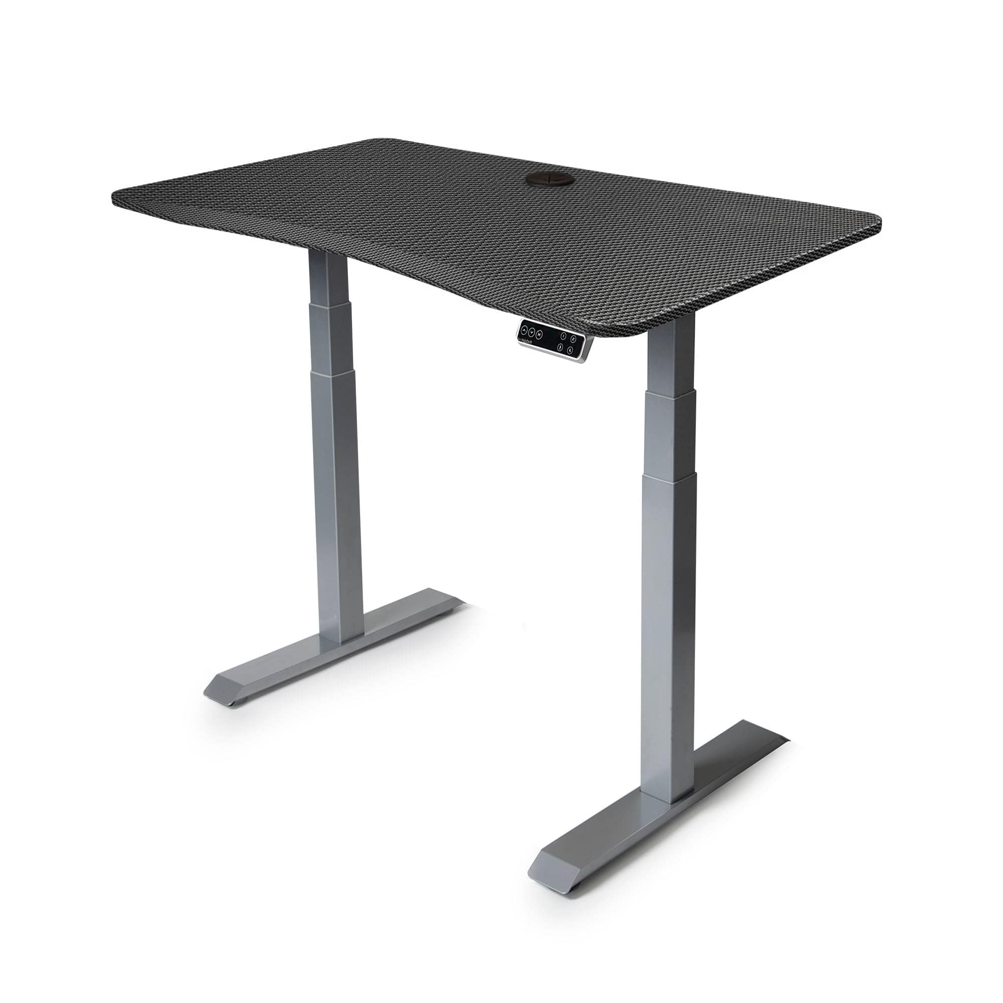 MojoDesk Bundle: Desk + 2 Accessories - Carbon Fiber Non Epicor Standing Desk Bundle 45.5x27 / Gray Base / Carbon Fiber