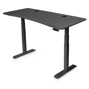 MojoDesk Bundle: Desk + 2 Accessories - Carbon Fiber Non Epicor Standing Desk Bundle 69.5x28.75 / Black Base / Carbon Fiber