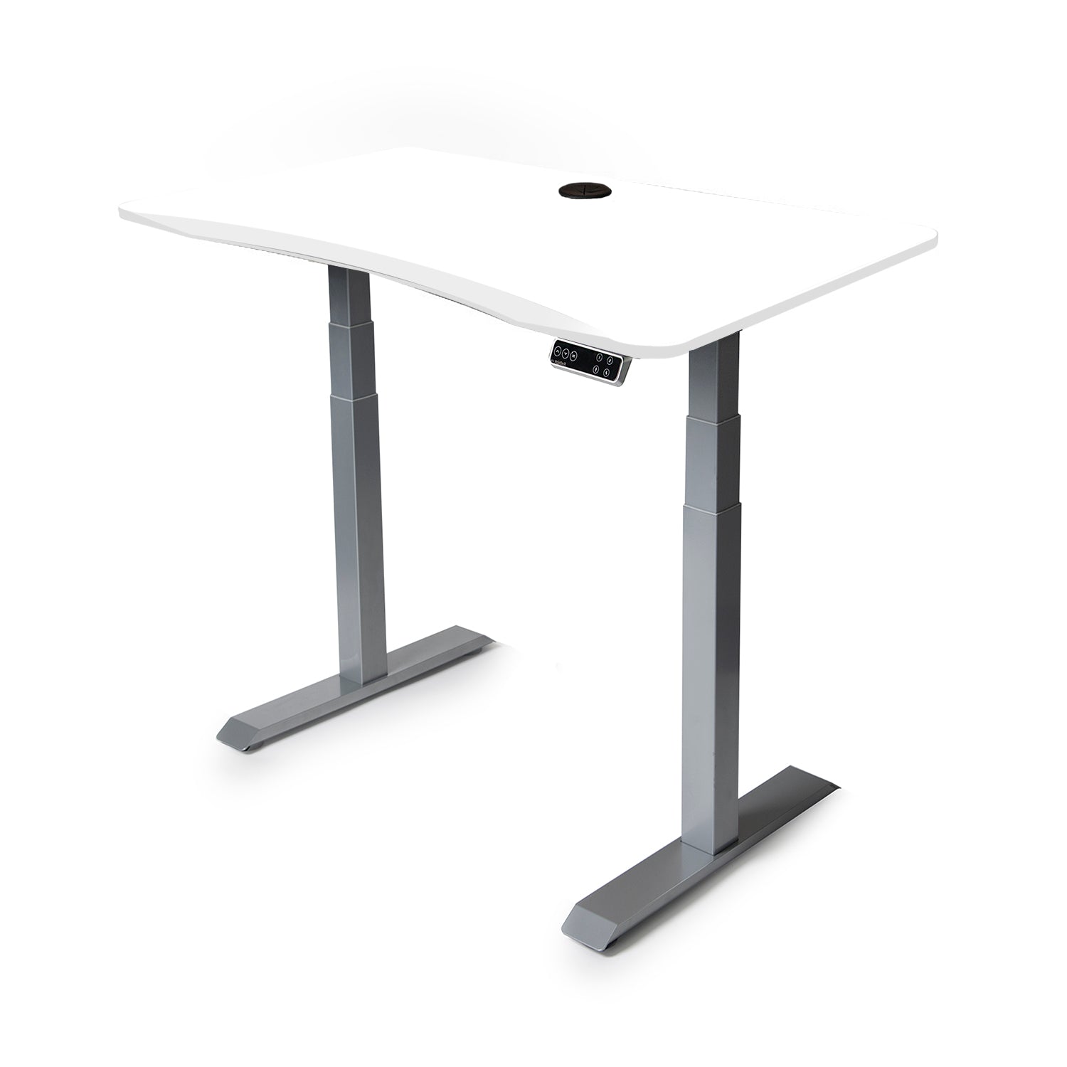 Mojo Gamer Pro: Sit-to-Stand Gaming Desk MojoDesk Gaming Desk Classic White / 46x27 / Gray Base