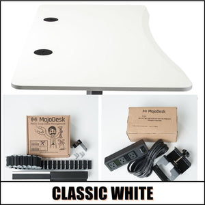 Mojo Bundle: Desk + 2 Accessories MojoDesk Classic White