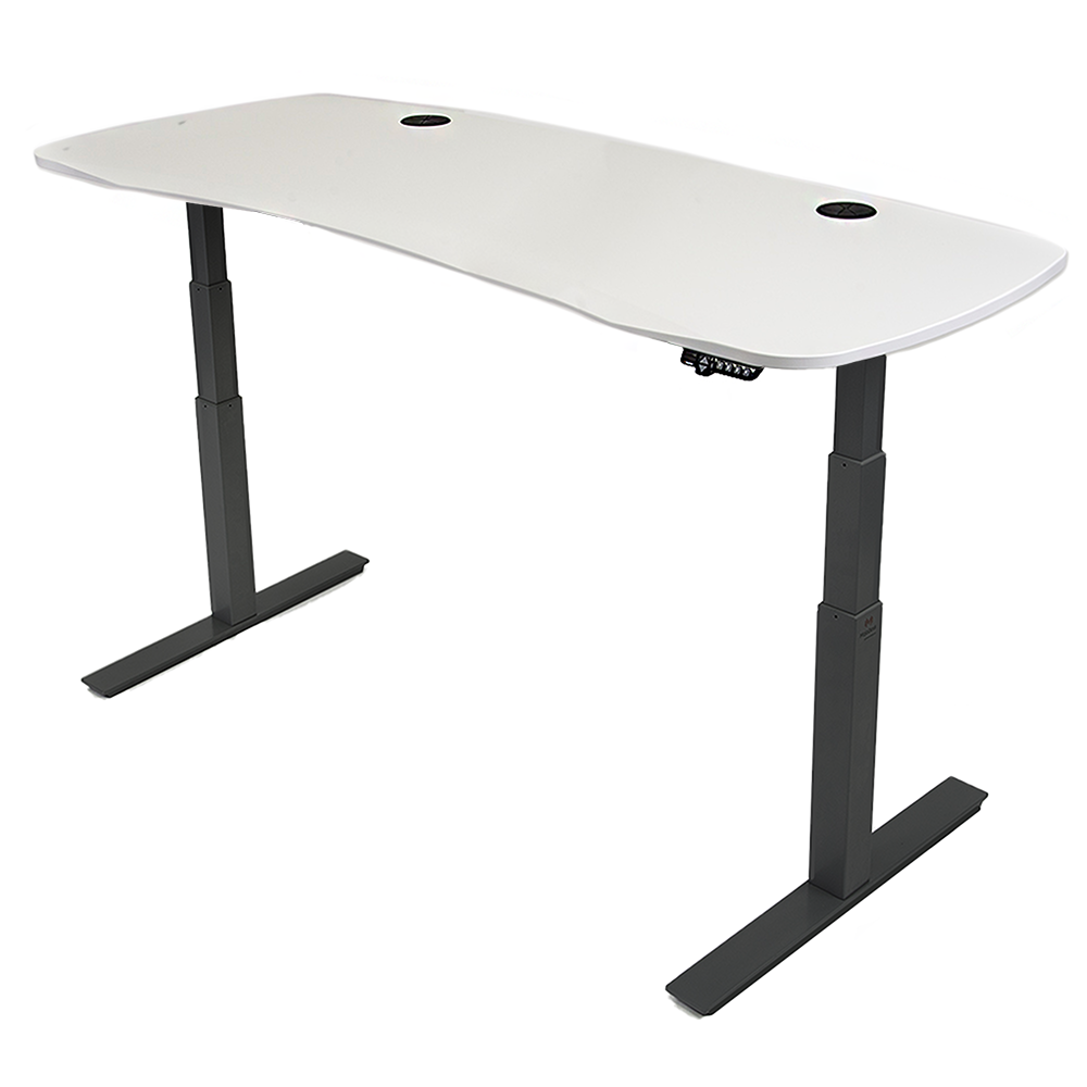 Mojo Gamer Pro: Sit-to-Stand Gaming Desk MojoDesk Gaming Desk Classic White / 78x30 / Black Base