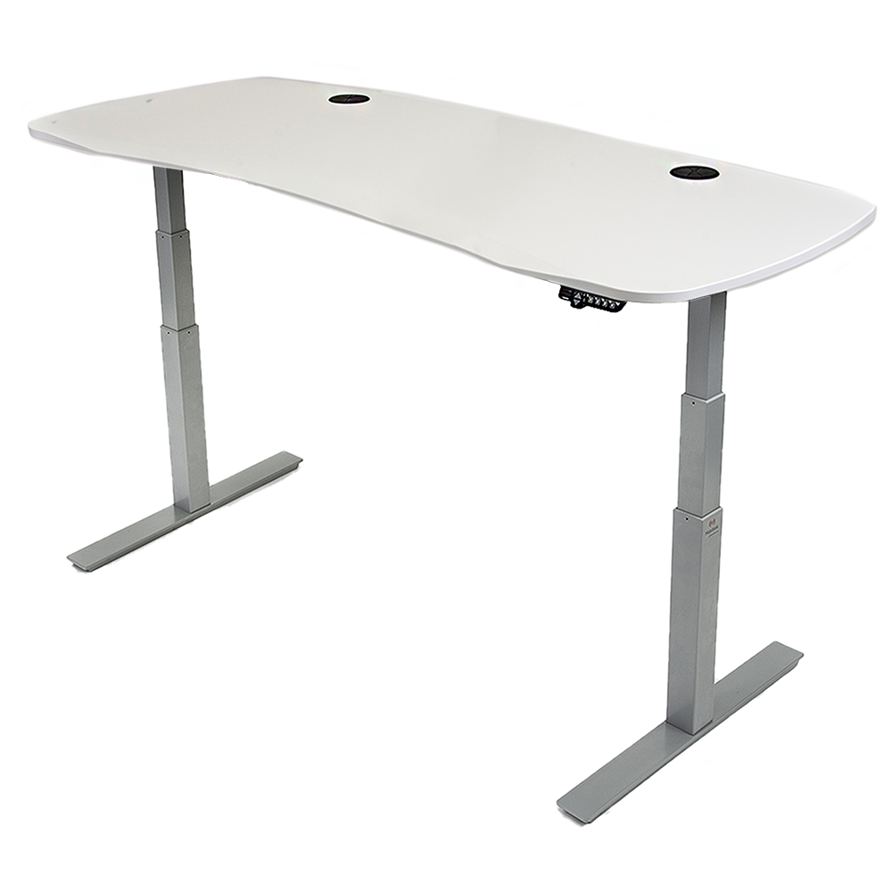 Mojo Gamer Pro: Sit-to-Stand Gaming Desk MojoDesk Gaming Desk Classic White / 78x30 / Gray Base