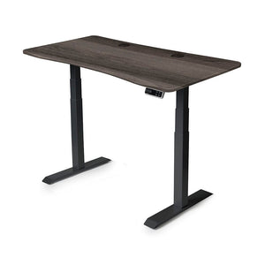 MojoDesk Bundle: Desk + 2 Accessories - Weathered Oak Non Epicor Standing Desk Bundle 57.5X27 / Black Base / Weathered Oak