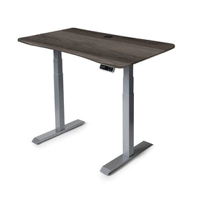 MojoDesk Bundle: Desk + 2 Accessories - Weathered Oak Non Epicor Standing Desk Bundle 45.5X27 / Gray Base / Weathered Oak