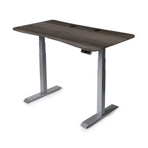 MojoDesk Bundle: Desk + 2 Accessories - Weathered Oak Non Epicor Standing Desk Bundle 57.5X27 / Gray Base / Weathered Oak