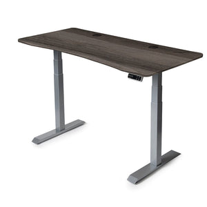MojoDesk Bundle: Desk + 2 Accessories - Weathered Oak Non Epicor Standing Desk Bundle 69.5X28.75 / Gray Base / Weathered Oak