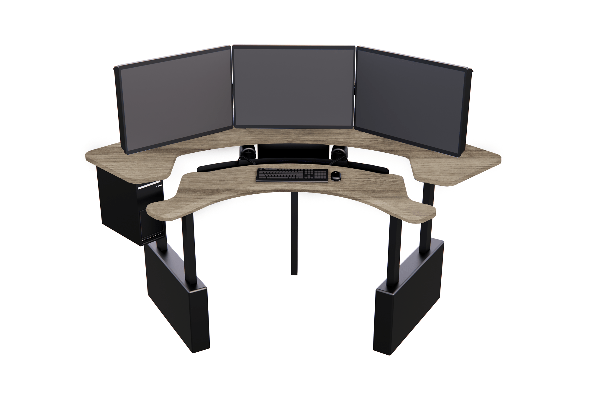 XM8-C Radiology Desk: Curved, Dual Surface MojoDesk 78x78 / Mistral