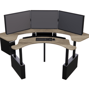 XM8-C Radiology Desk: Curved, Dual Surface MojoDesk 78x78 / Mistral