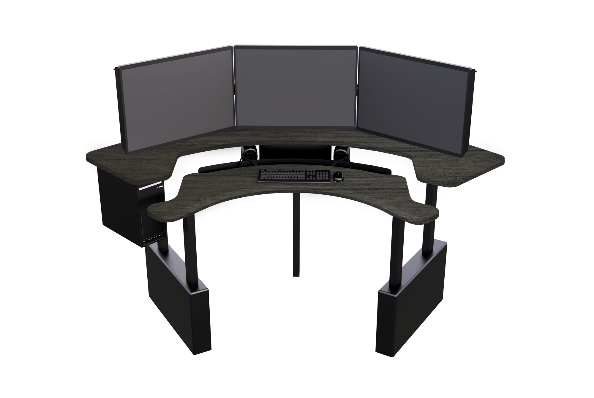 XM8-C Radiology Desk: Curved, Dual Surface MojoDesk 78x78 / Monaco